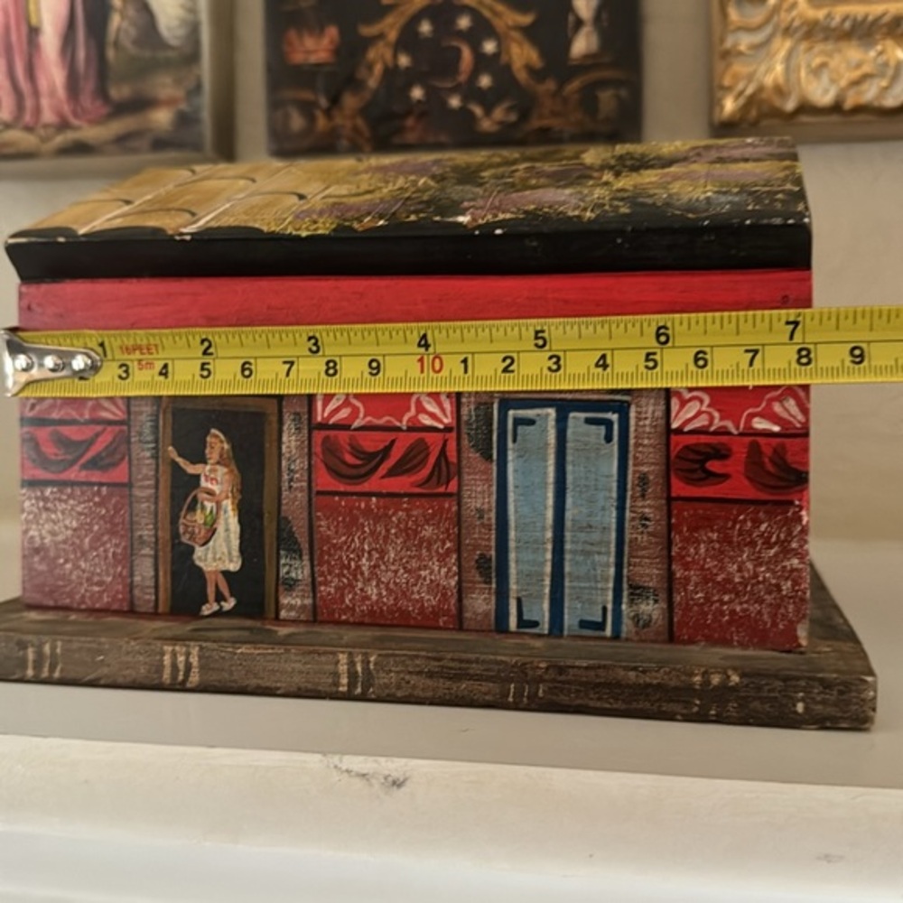 Hand Painted‎ Wood Box German/ Swiss Vintage - Picture 6 of 7
